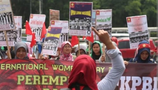 Ilustrasi aksi unjuk rasa Aliansi Perempuan Indonesia (API). [Int]